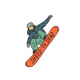 snowboard SHRED TIL DEAD STICKER
