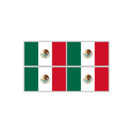 MEXICO FLAG 4 PACK sticker