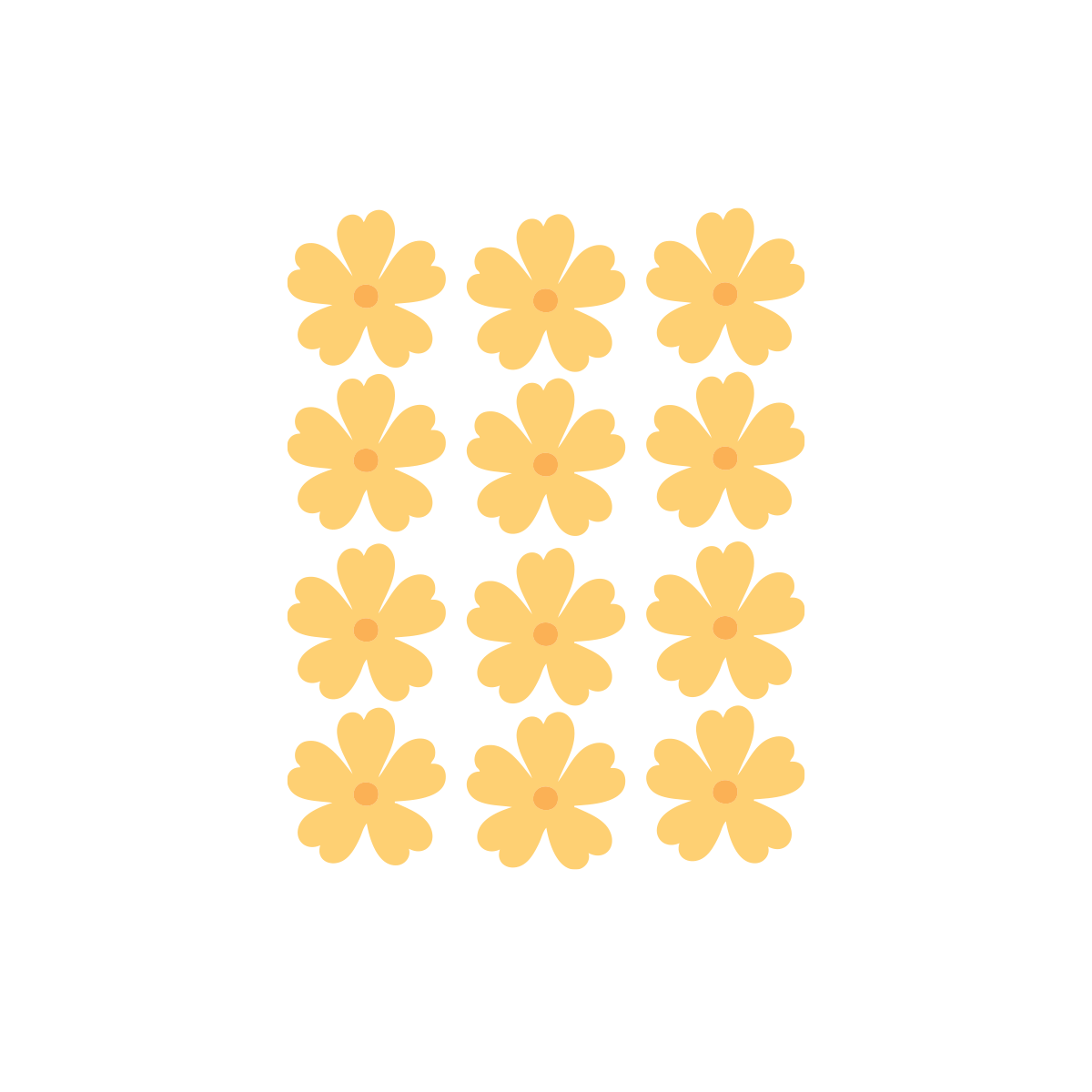 yellow flowers 12 pack sticker