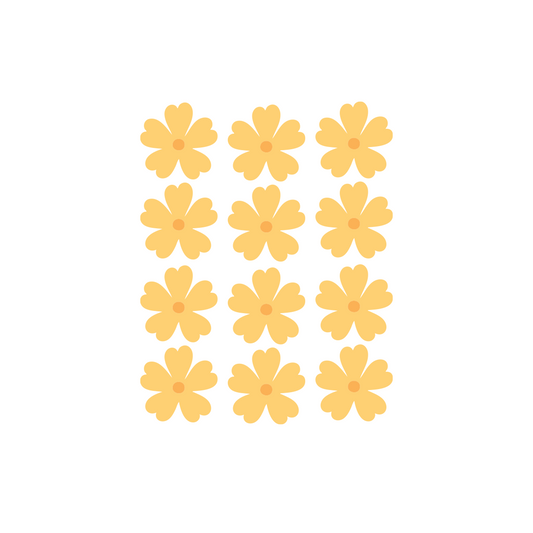 yellow flowers 12 pack sticker