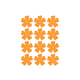 orange flowers 12 pack sticker