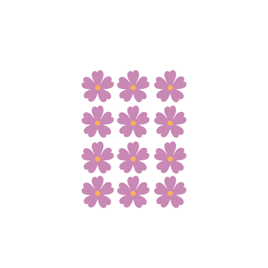 pink flowers 12 pack sticker