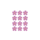 pink flowers 12 pack sticker