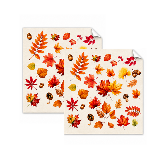 Thanksgiving Wall Decal Decorations Maple Leaves Wall Decals for Fall Birthday Party Autumn Leaves Window Semi Transparent Stickers Home Window Decorations