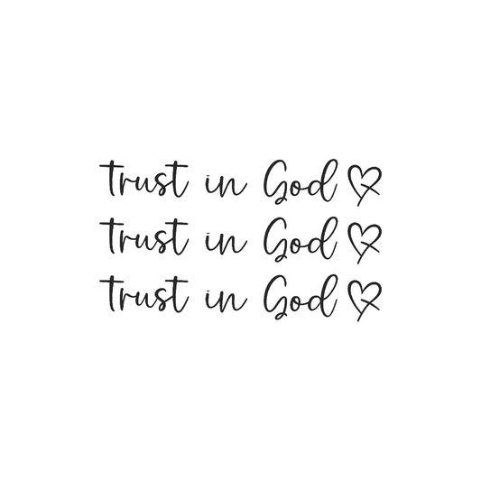 TRUST IN GOD BLACK STICKER