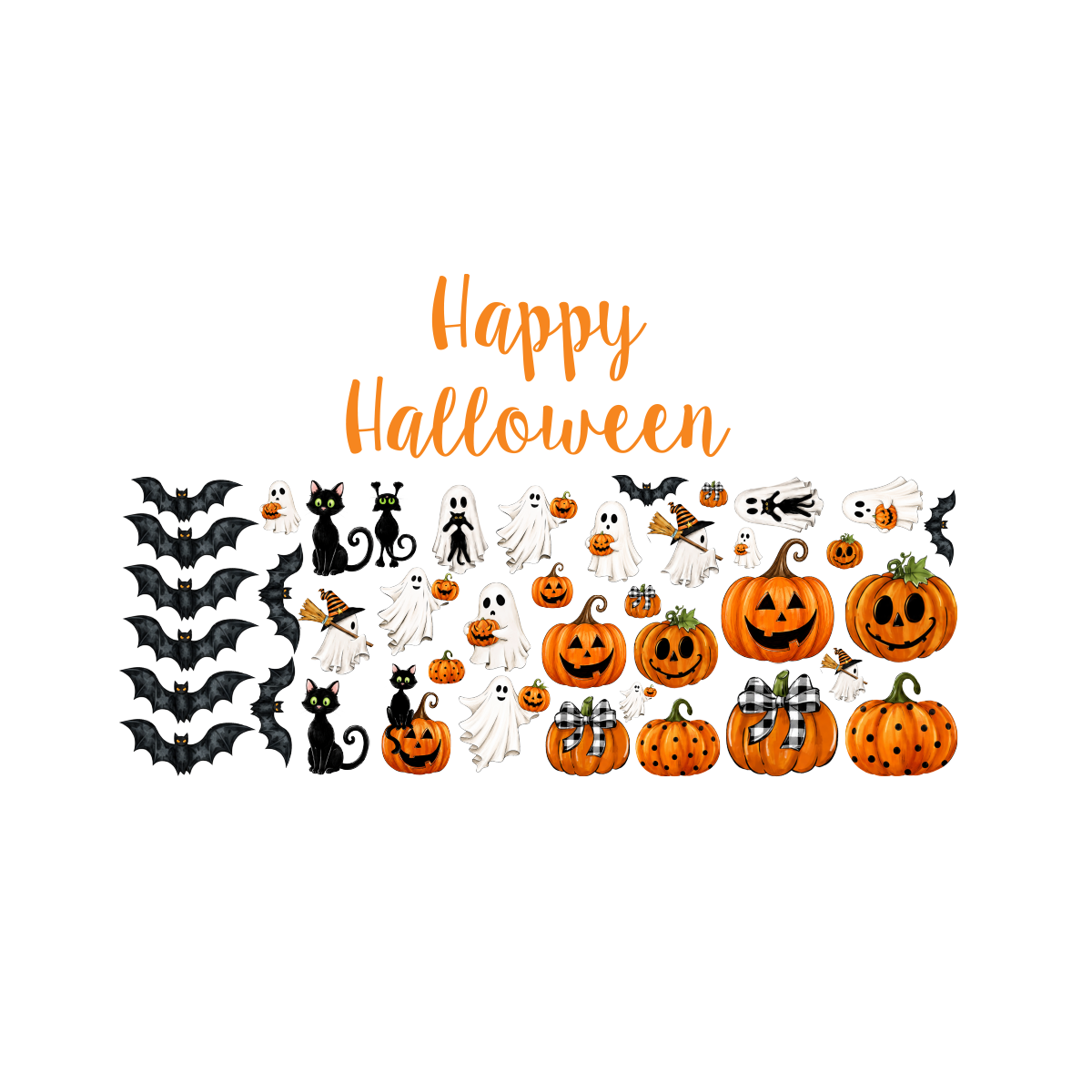 Halloween Window Clings Pumpkin Ghost Bat Wall Decals for Bedroom Classroom Party Decor
