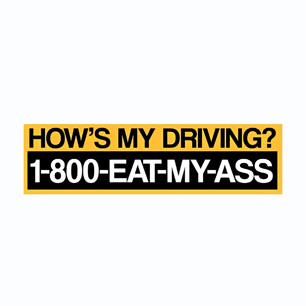 Funny Driving Bumper Colorful Weather and Water Resistant Vinyl Sticker 10" in Width