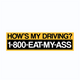Funny Driving Bumper Colorful Weather and Water Resistant Vinyl Sticker 10" in Width