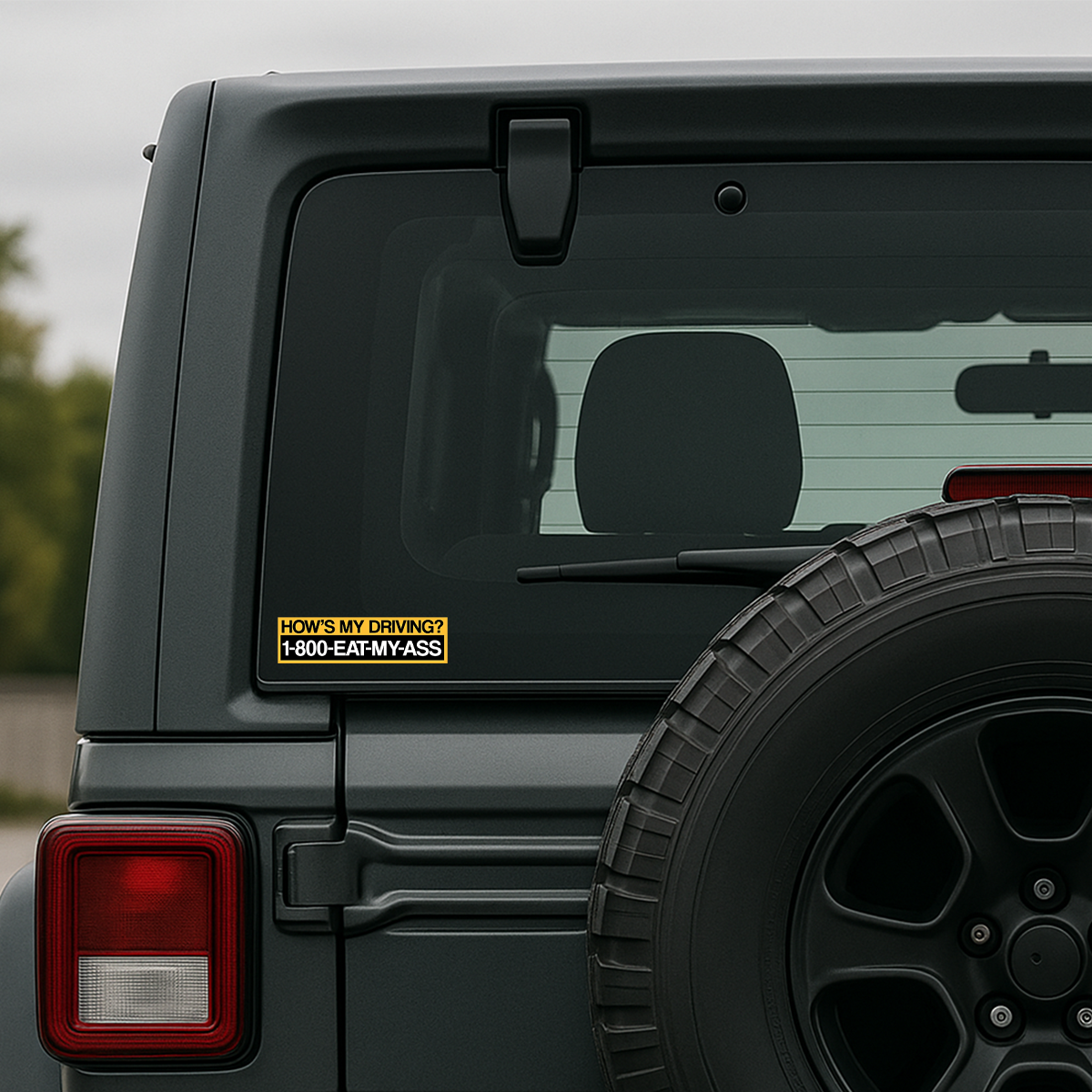 Funny Driving Bumper Colorful Weather and Water Resistant Vinyl Sticker 10" in Width