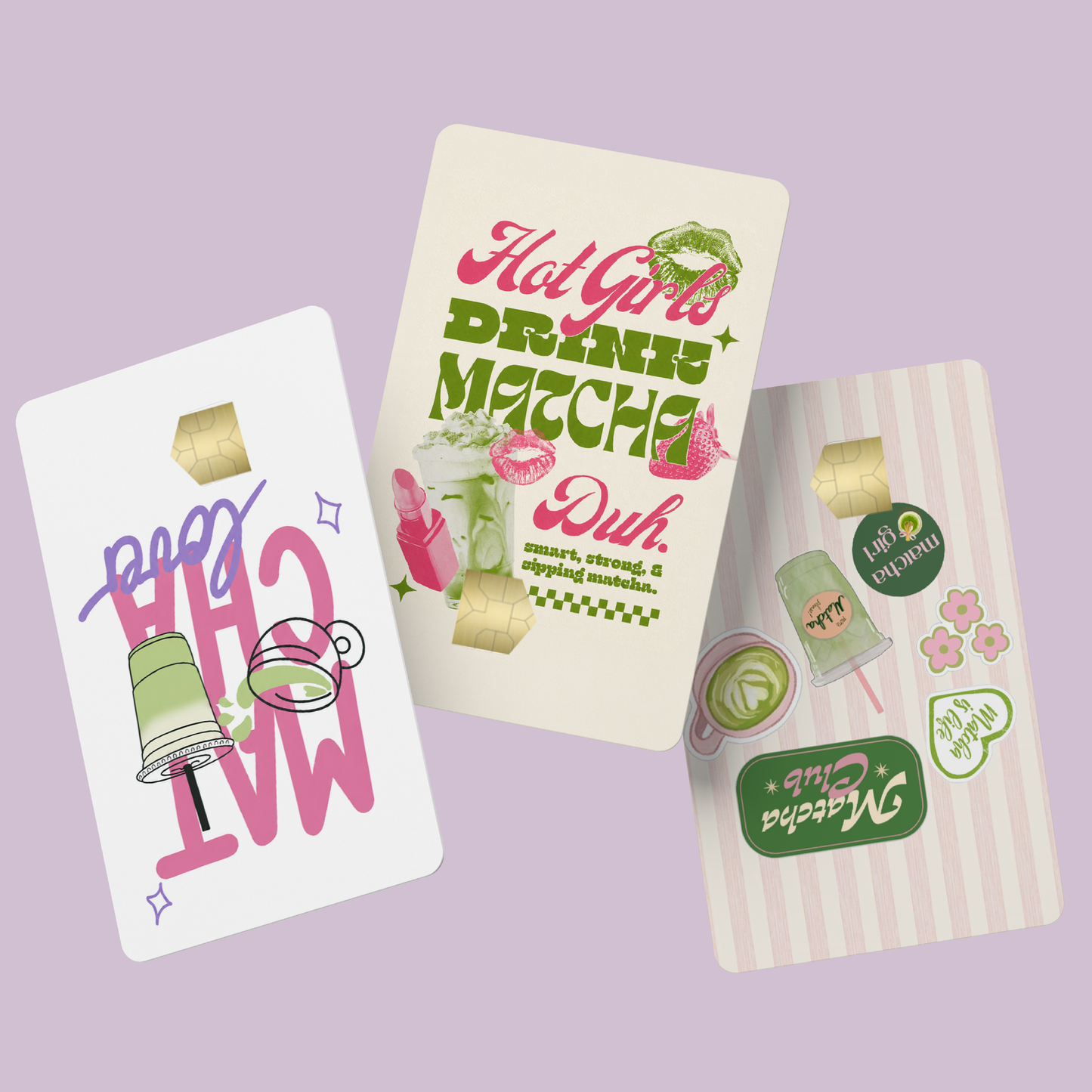 Matcha Lover Credit Debit Card Adhesive Vinyl Skin (Big Window)