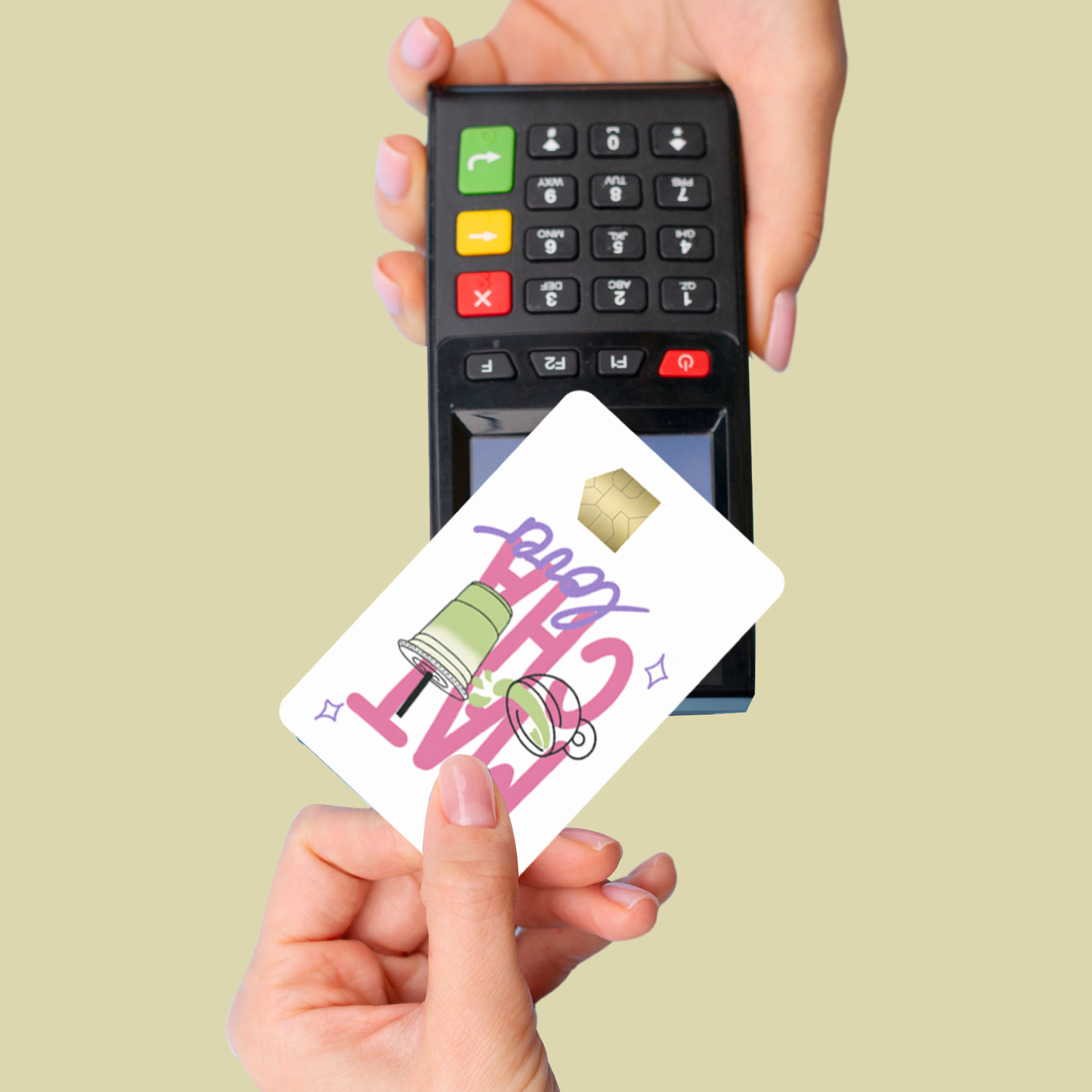 Matcha Lover Credit Debit Card Adhesive Vinyl Skin (Big Window)