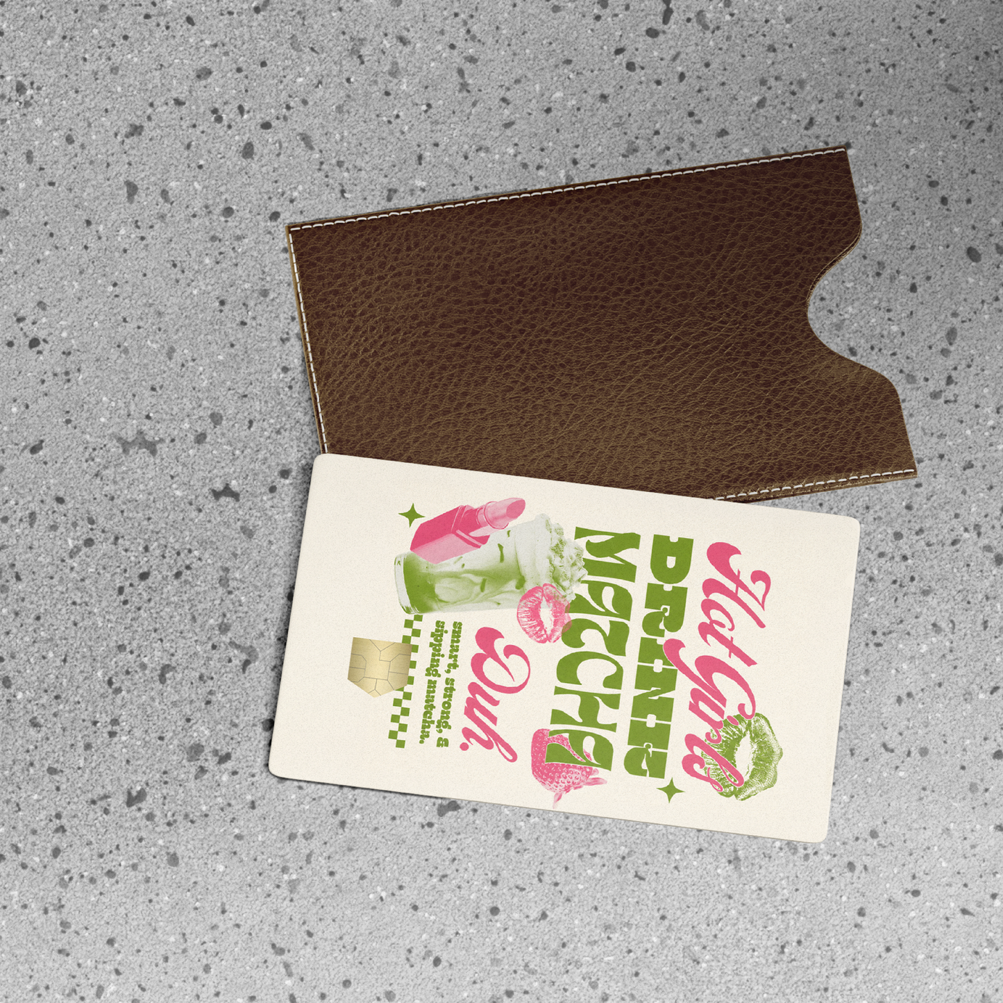 Matcha Lover Credit Debit Card Adhesive Vinyl Skin (Big Window)