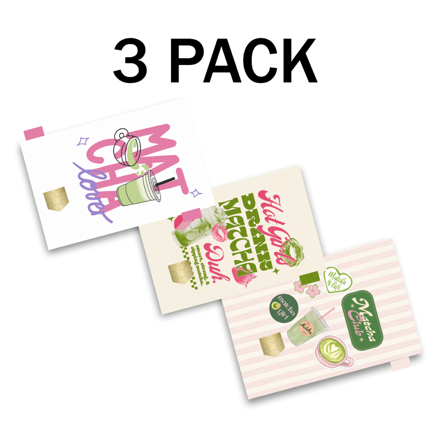 Matcha Lover Credit Debit Card Adhesive Vinyl Skin (Big Window)