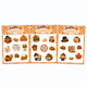 3-Pack Thanksgiving Season Cute Turkey Pumpkin Pilgrim Maple Leaf Waterproof Vinyl Decal for Laptop Car Cooler Phone Window Sticker Sheets