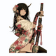 ANIME GIRL KATANA STICKER