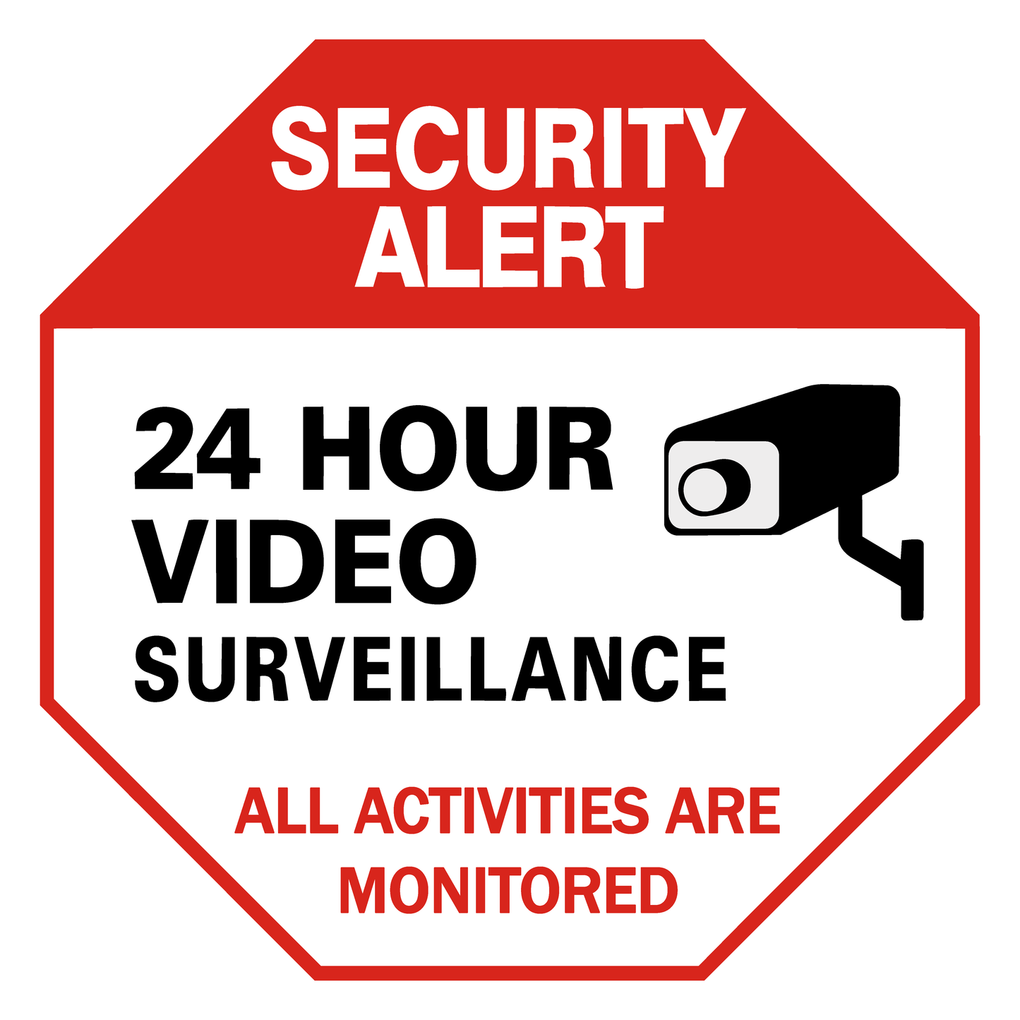 Security Alert sticker 4 PACK