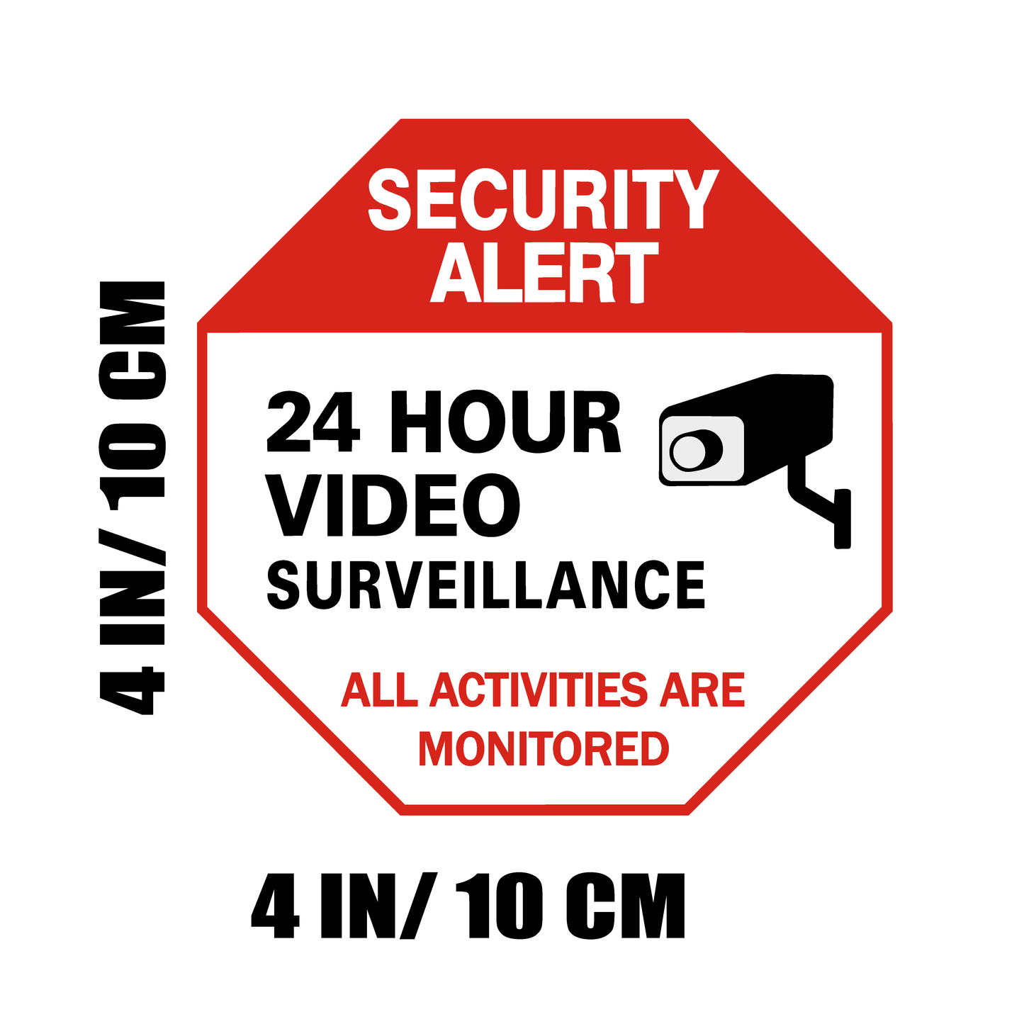 Security Alert sticker 4 PACK