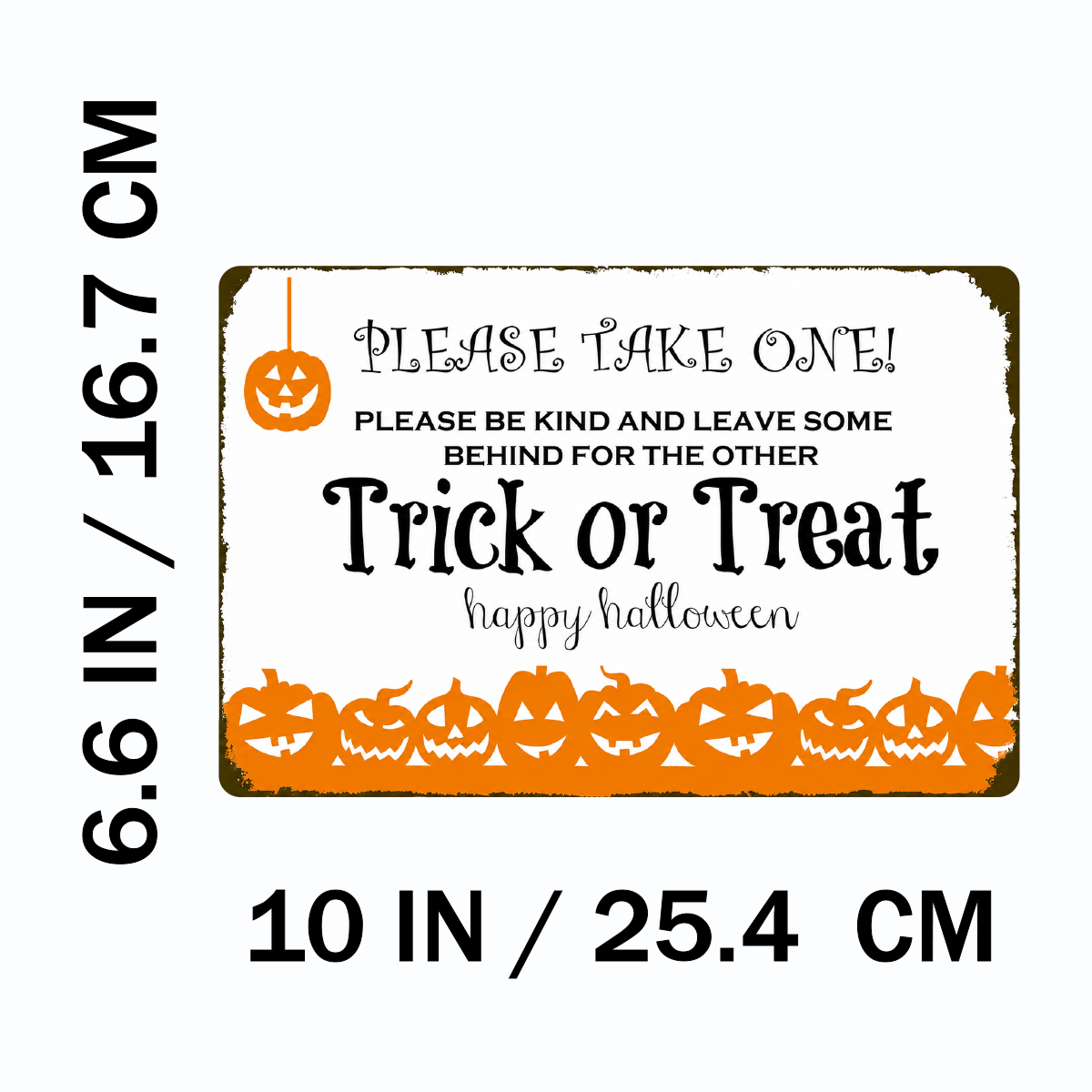 Happy Halloween Trick or Treat Pick Candy Front Door Porch Decoration Sign Sticker 10" in