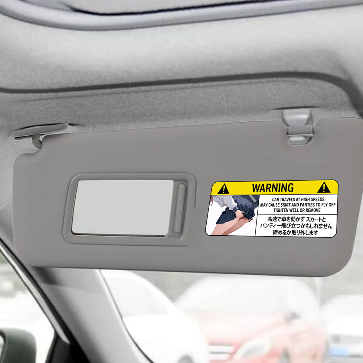 Warning Anime Funny Sticker