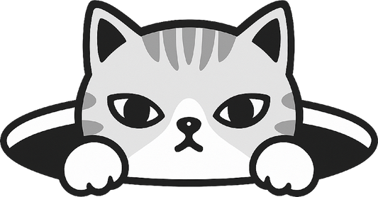 Gray cat sticker