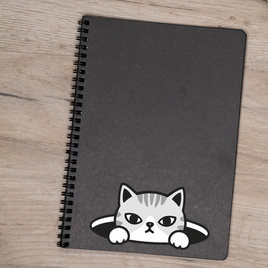 Gray cat sticker