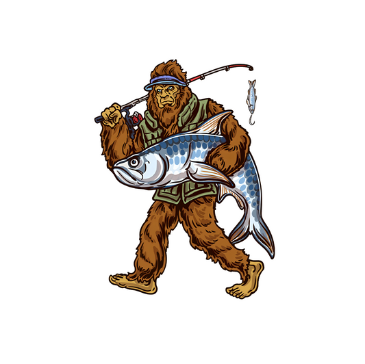 Sasquatch Fishing Sticker