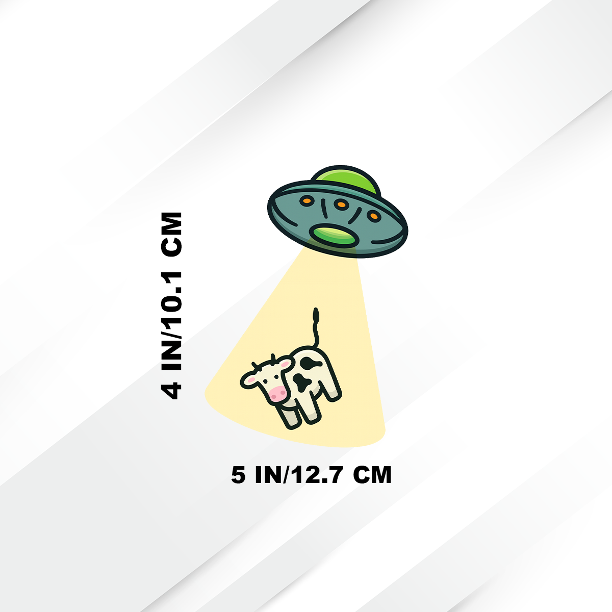 alien cow sticker
