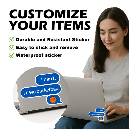 I can't I have Basketball  Sticker 6''