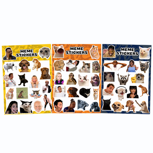 3-Pack Funny Meme Vinyl Stickers