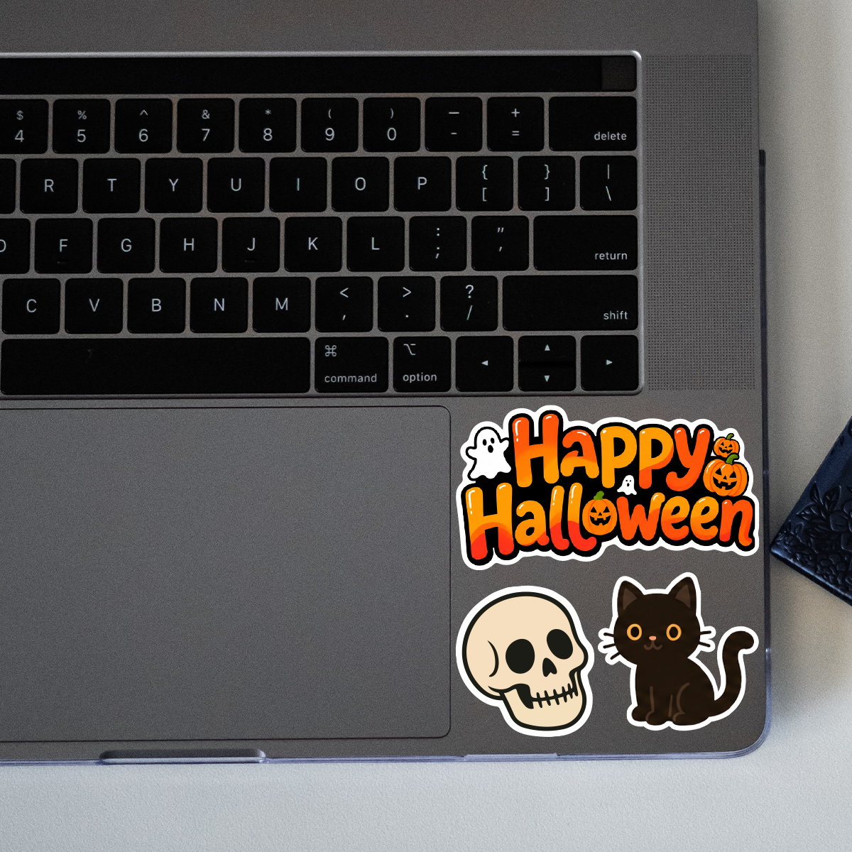 3-Pack Halloween Season Cute Cat Pumpkin Bat Vampire Spider Spooky Waterproof Vinyl Decal for Laptop Car Cooler Phone Window Sticker Sheets