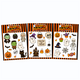 3-Pack Halloween Season Cute Cat Pumpkin Bat Vampire Spider Spooky Waterproof Vinyl Decal for Laptop Car Cooler Phone Window Sticker Sheets