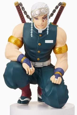 Tengen Uzui Perching Kneeling Figure Hashira Meeting Demon Anime Slayer Swordsman