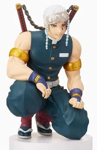 Tengen Uzui Perching Kneeling Figure Hashira Meeting Demon Anime Slayer Swordsman