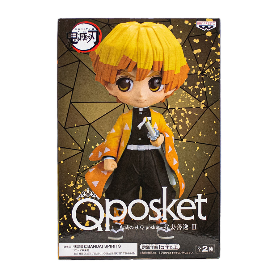 New Bandai QPosket Demon Slayer Zenitsu Agatsuma Action Figure Ver. A Anime Toy Japan Import