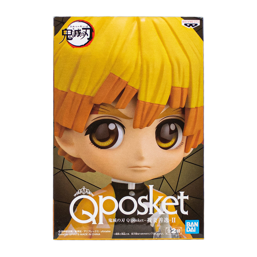 New Bandai QPosket Demon Slayer Zenitsu Agatsuma Action Figure Ver. A Anime Toy Japan Import