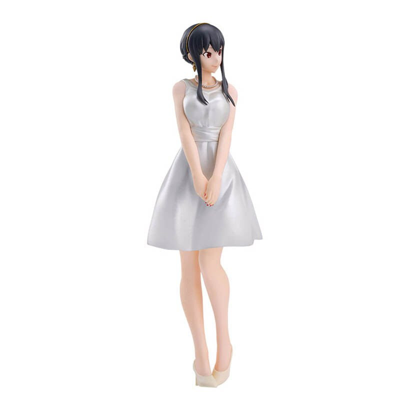 NINJAMO Yor Forger with White Party Dress Decorative Desk Figure from The Anime Family Spy Suitcase Figurine 7.48" in