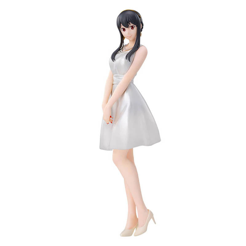 NINJAMO Yor Forger with White Party Dress Decorative Desk Figure from The Anime Family Spy Suitcase Figurine 7.48" in