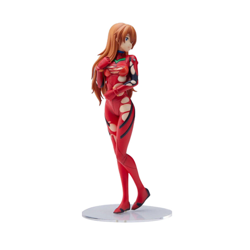 Asuka Langley On The Beach SPM Series Action Figure Collectible Evangelion Character Black Suit 8.66" in