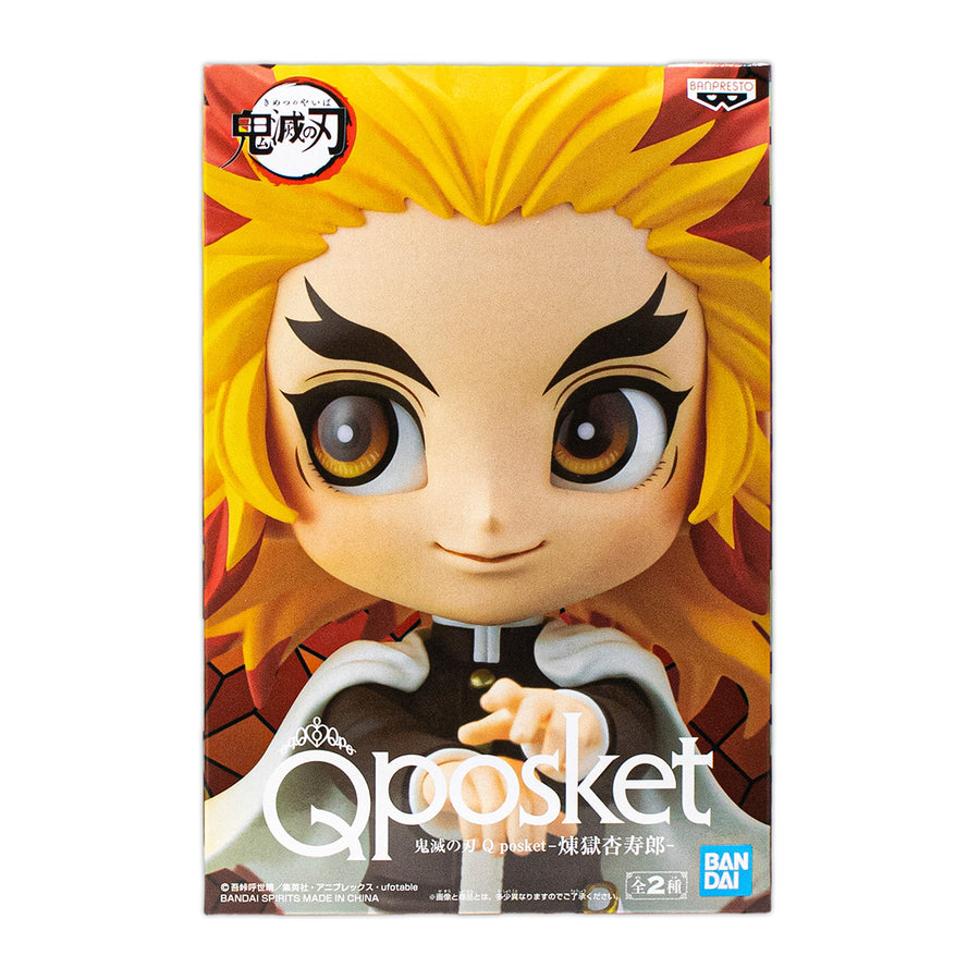 New Bandai Qposket Demon Slayer Kyojuro Rengoku A Normal Color Action Figure Anime Toy Japan Import